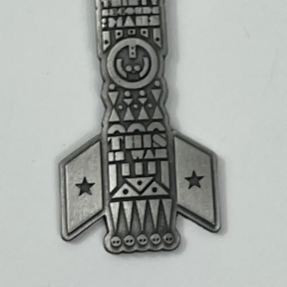 Thirty Seconds To Mars This Is War Rocket Keychain Silver Tour Promo Band Logo